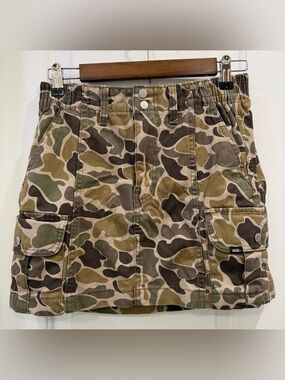 Vans Camo Printed Mini Skirt Size Small Pockets